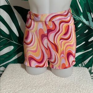 Vibrant Swirl Patterned Women's Shorts